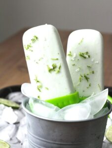 Picolé de coco e limão