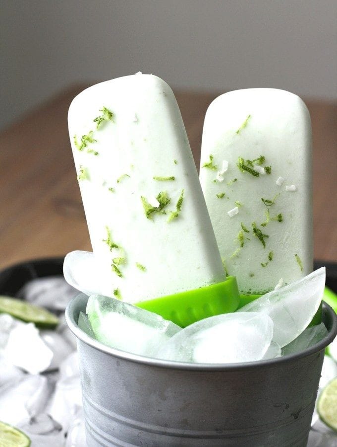 Picolé de coco e limão