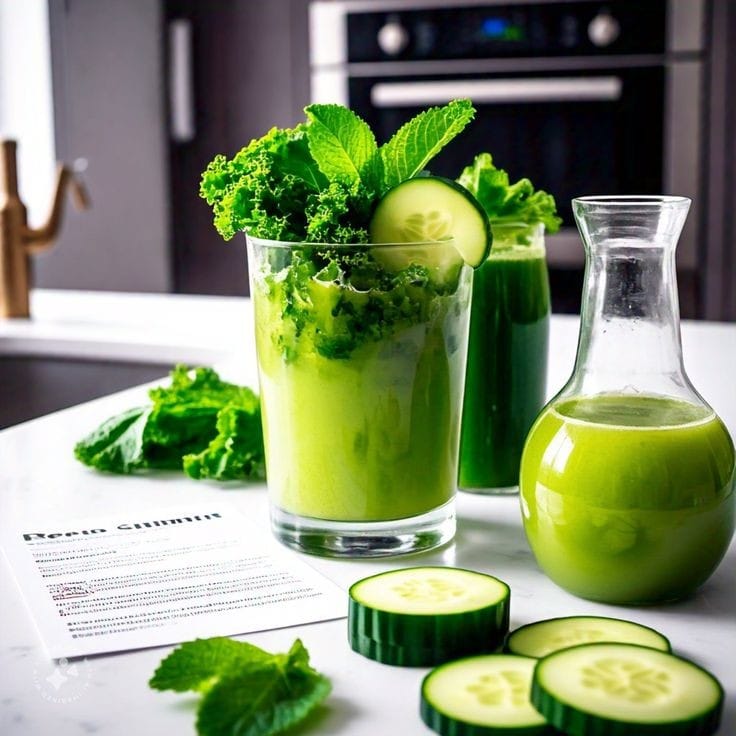 Suco Verde de Pepino e Limão